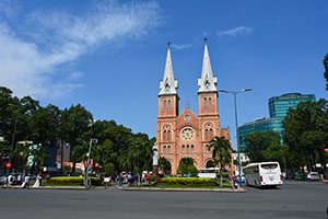 Notre Dame Cathedral Saigon in Vietnam