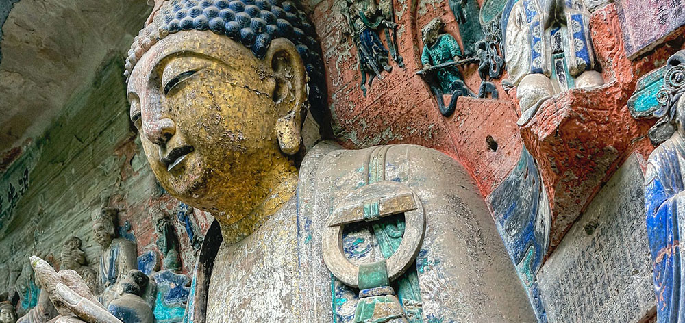 Dazu Rock Carvings a series of Chinese religious sculptures in Chongqing, China